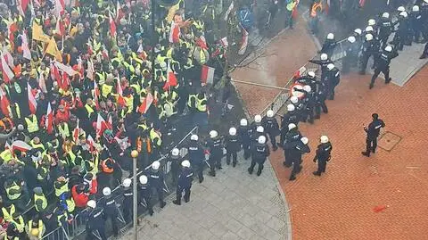 Protest rolników, policyjne nagrania