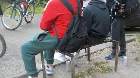 Wagary w parku skończyły się spotkaniem ze strażnikami miejskimi i nauczycielem