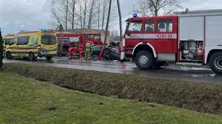 Niebezpieczne zderzenie samochodów w okolicach Garwolina