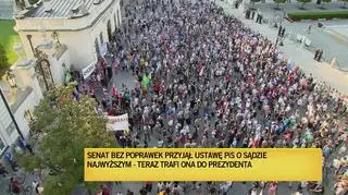 Protest przed Pałacem Prezydenckim