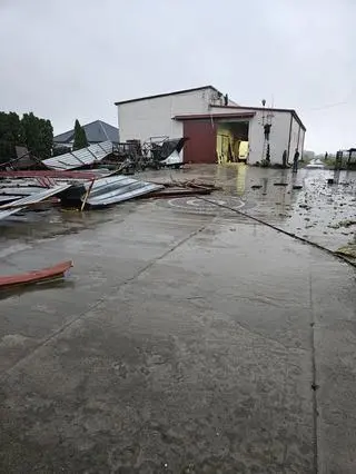 Zerwane dachy na Mazowszu 