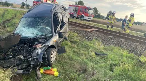 Wypadek na przejeździe kolejowym w Ogorzelicach