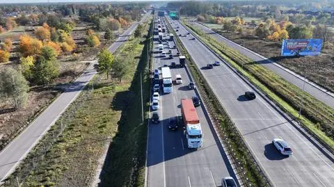 Korek na S2 po kolizji