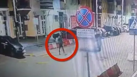 Potrącenie nagrała kamera monitoringu 