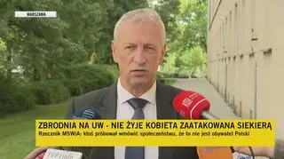Rzecznik MSWiA o zachowaniu świadków zbrodni na UW