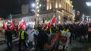 Farmers' protest in the center of the capital