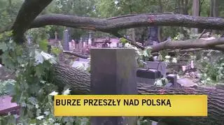 Burza zdewastowała Powązki 