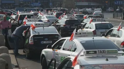 Protest taksówkarzy zakorkował stolicę