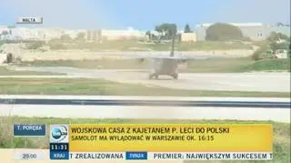 Samolot z Kajetanem P. wystartował