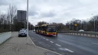 Kontrola trzeźwości na moście Gdańskim