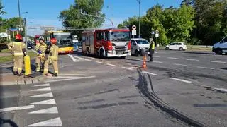 Zderzenie dwóch aut na Trakcie Brzeskim