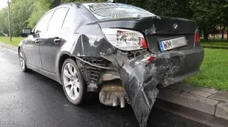 Mercedes wjechał w BMW