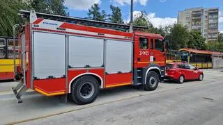 Ćwiczenia strażaków na pętli Stegny 