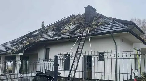 Pożar domu w miejscowości Dąbrówka 