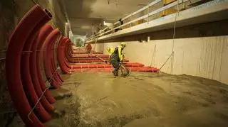 Prace przy budowie drugiej linii metra na Bemowie - listopad 2025