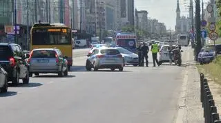 Zderzenie motocykla z taksówką