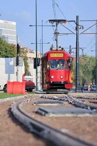 Tramwaj pomiarowy skręcił w Belwederską