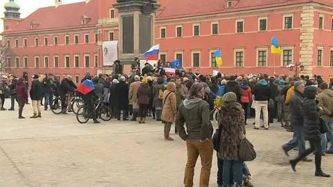 Wiec poparcia dla rosyjskiej opozycji na Placu Zamkowym