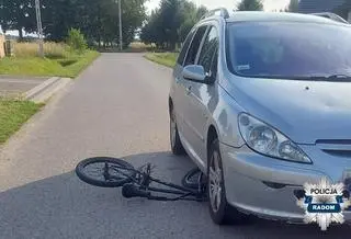 Potrącenie 7-letniego rowerzysty pod Radomiem 