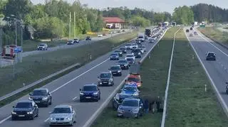 Kolizja na S17 w Woli Duckiej