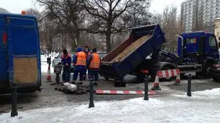 Wodociągowcy pracowali na Chłodnej