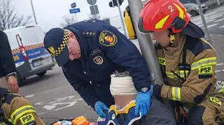 Rowerzysta został potrącony przez samochód 