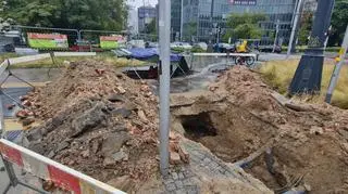 Tu natrafiono na pozostałości kamienicy