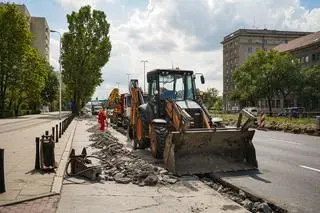 Wymiana asfaltu na Czerniakowskiej 