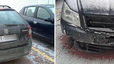Służbowa skoda dyrektora u Muchy już rozbita