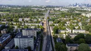 Budowa wiaduktu nad Saską Kępą