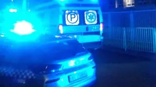 Interwencja strażników miejskich przy ulicy Kinowej w Warszawie 