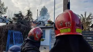 Pożar domu na Targówku