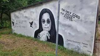 Ozzy Osbourne na muralu na Osiedlu Przyjaźń