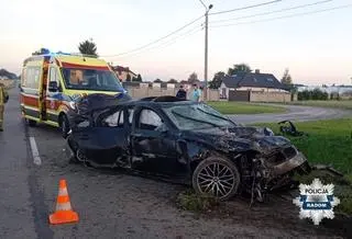 Wypadek w miejscowości Grabina koło Radomia