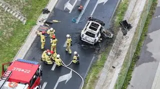 Pożar auta elektrycznego
