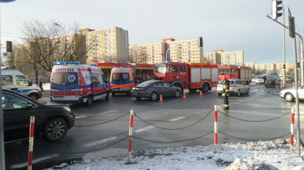 Wypadek na ul. Broniewskiego