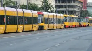 Wypadek autobusu i tramwaju na Marszałkowskiej