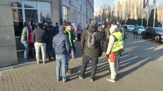 Protest rolników na placu Zawiszy