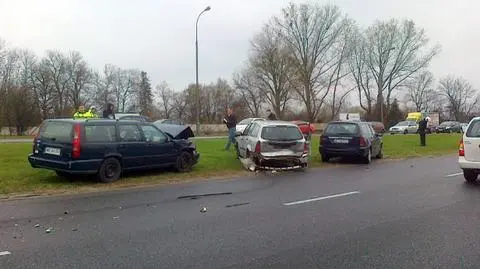 Cztery samochody  zderzyły się na Mokotowie