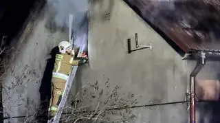 Pożar domu w Celestynowie