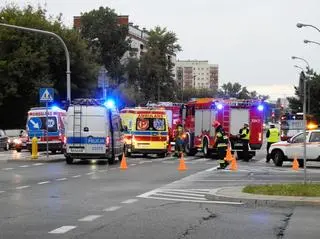 Potrącenie pieszej na Gocławiu 