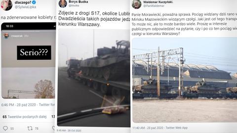 Czołgi jadą na Warszawę? Nie, to żołnierze wracają z ćwiczeń