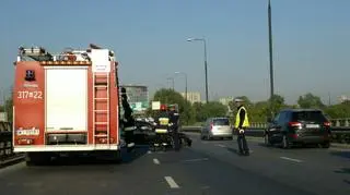 BMW dachowało w Dolinie Służewieckiej