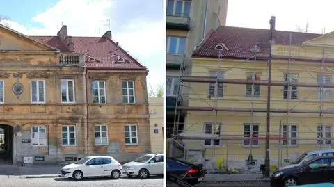 Pałacyk przy Chłodnej przed i po remoncie