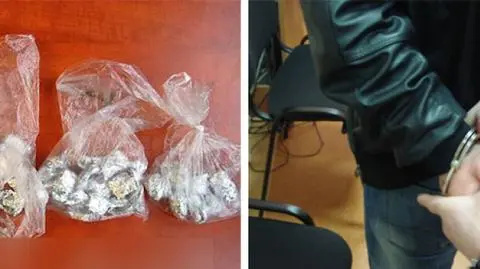 Wyrzucił narkotyki prosto w ręce policjanta