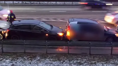 Jedna osoba ranna po zderzeniu czterech aut