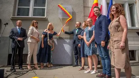 Odsłonięcie tablicy upamiętniającej Wojciecha Młynarskiego