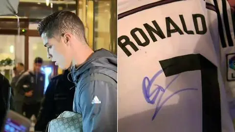 Ronaldo rozdawał autografy