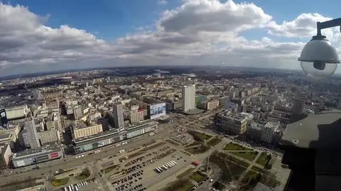 Warszawa z 40. piętra Pałacu Kultury i Nauki