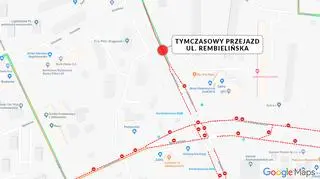 Tymczasowy przejazd przez torowisko